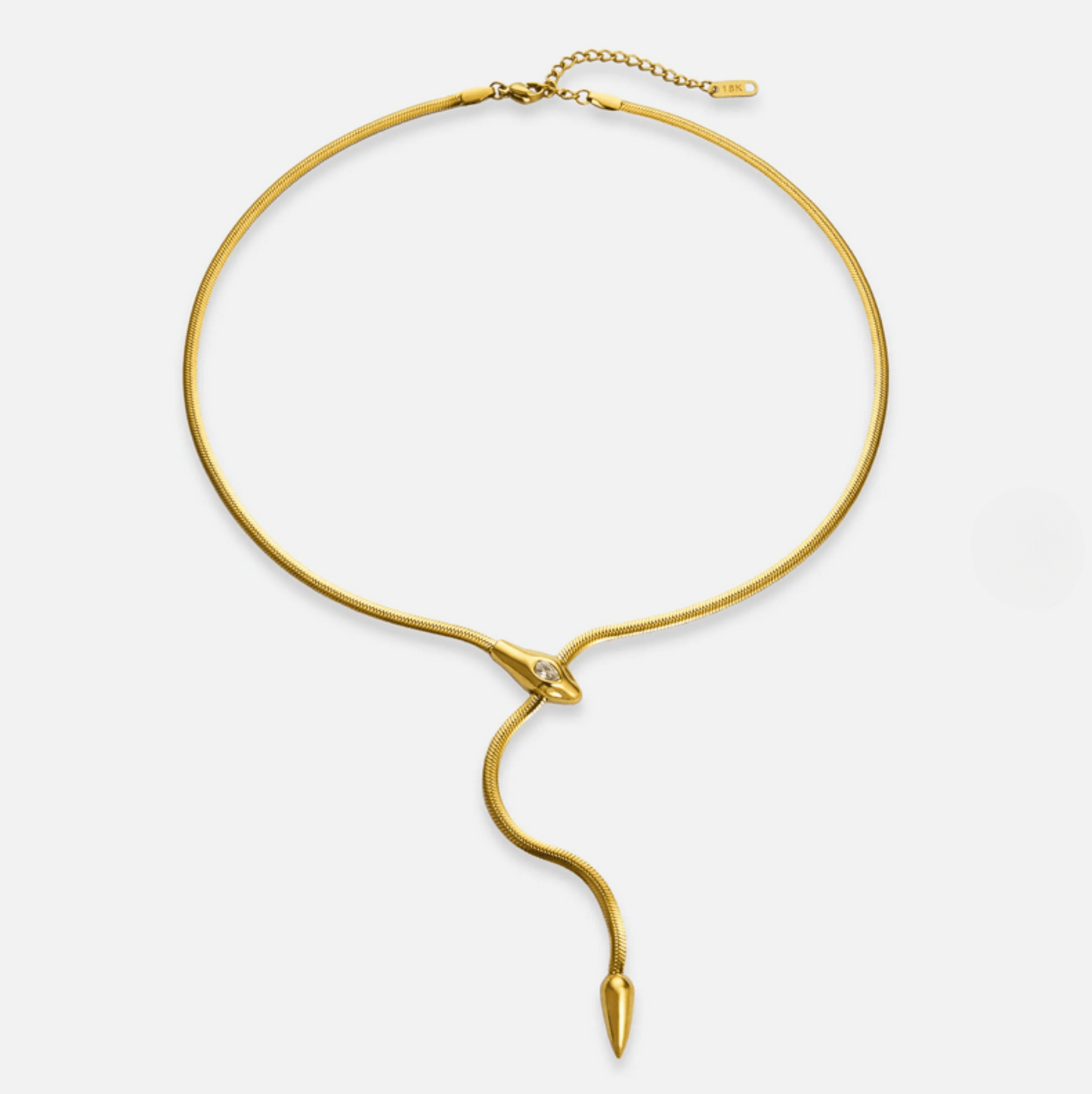 Elle CZ Serpentine Elegant Necklace in 18k Gold Vermeil