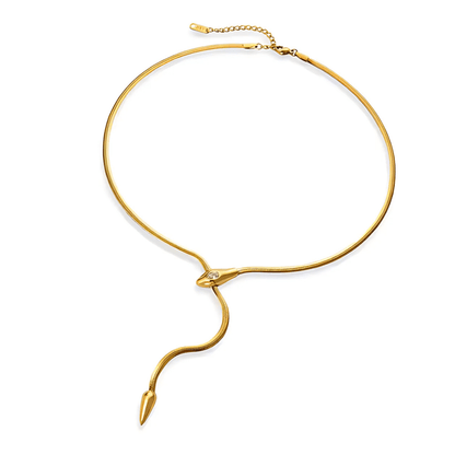 Elle CZ Serpentine Elegant Necklace in 18k Gold Vermeil