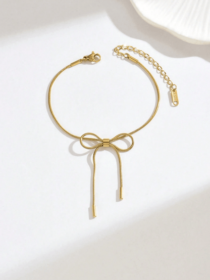 Elle Bowknot Design Bracelet in 18k PVD Gold Plated