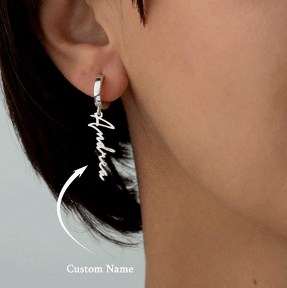 Personalized Drop Name Earrings #0013