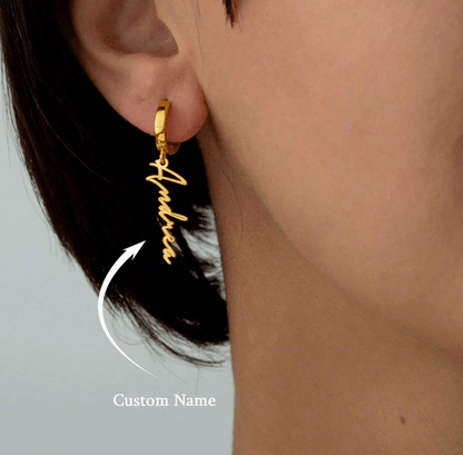 Personalized Drop Name Earrings #0013
