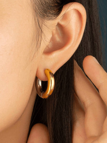 Elle 3 Pair Two-tone Earring Set in Vermeil Gold Plated