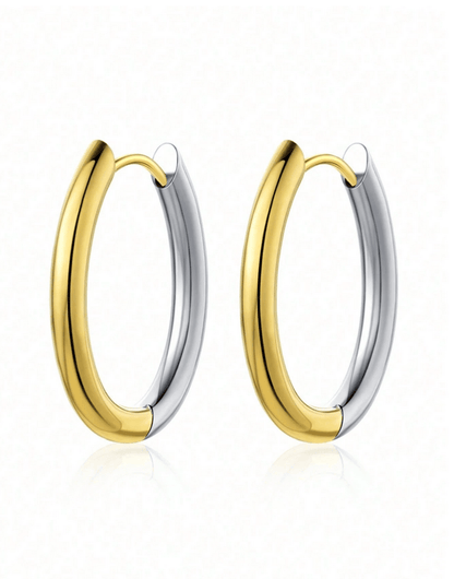Elle 3 Pair Two-tone Earring Set in Vermeil Gold Plated