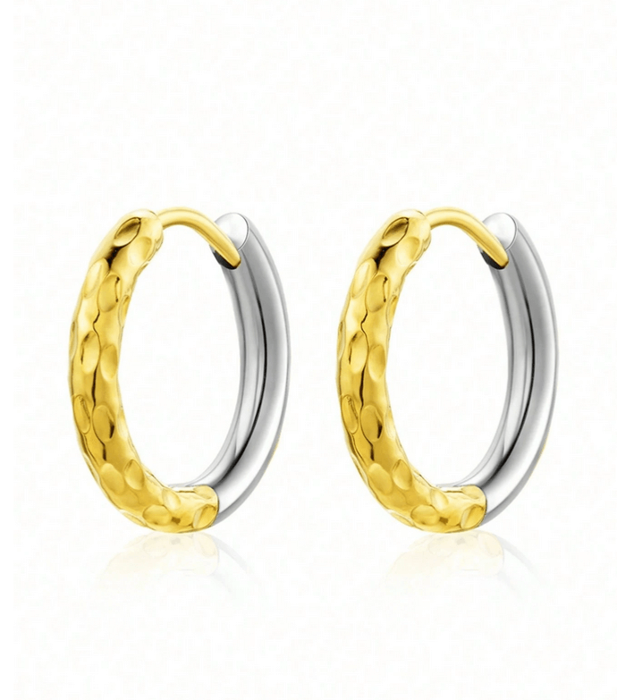 Elle 3 Pair Two-tone Earring Set in Vermeil Gold Plated