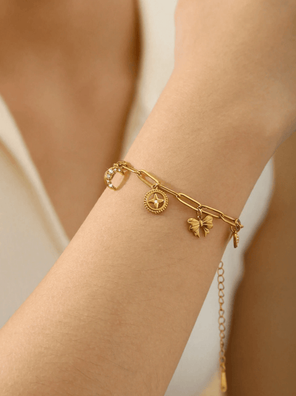Elle Charmed Bracelet in 18k Gold Vermeil