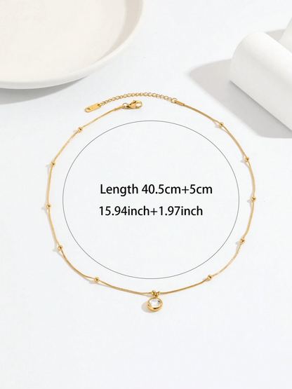 Elle Chic Design Gem Pendant Necklace in 18k Gold Vermeil