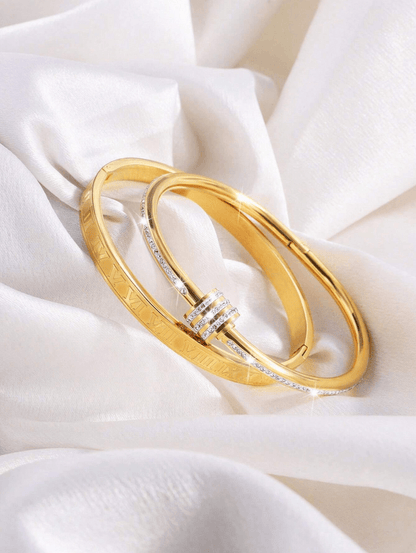 Elle Premium Bangle Bracelet in 18k Gold Vermeil