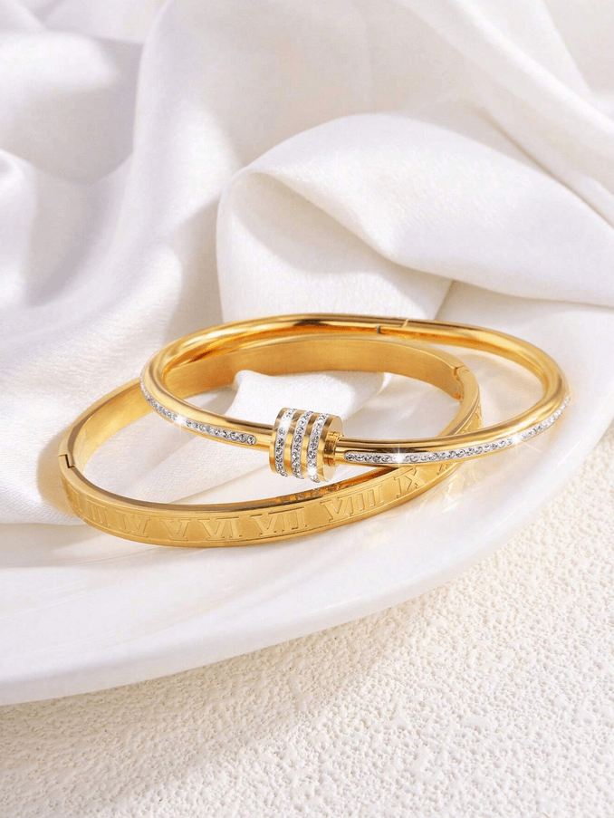 Elle Premium Bangle Bracelet in 18k Gold Vermeil