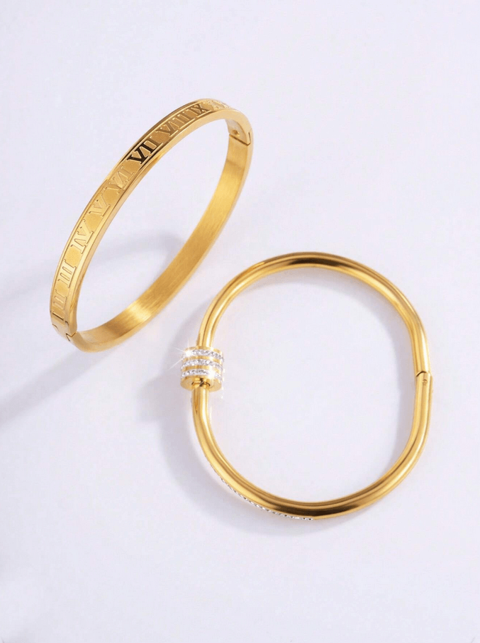 Elle Premium Bangle Bracelet in 18k Gold Vermeil