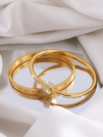 Elle Premium Bangle Bracelet in 18k Gold Vermeil