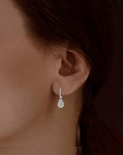 Elle 925 Sterling Silver CZ Dangle Earrings