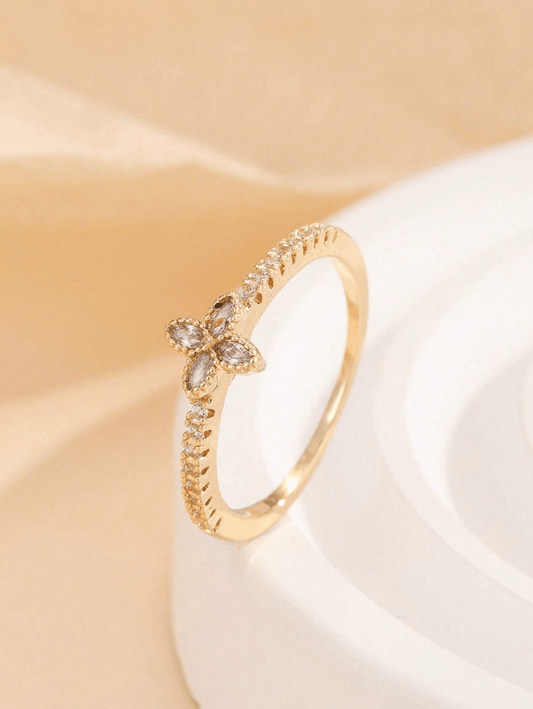 Elle CZ Chic Ring in Vermeil Gold Plated