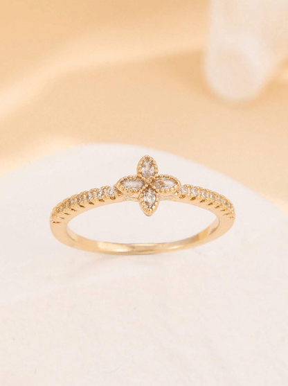 Elle CZ Chic Ring in Vermeil Gold Plated
