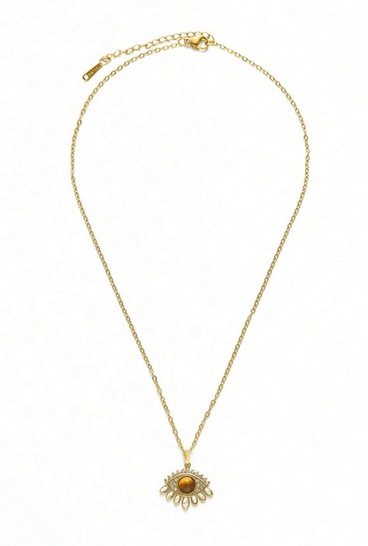 Elle Evil Eye Necklace in 18k PVD Gold Plated