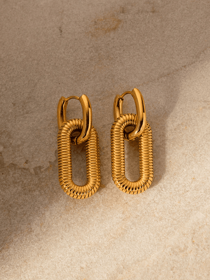 Geometric Earrings in 18k PVD Gold Plated