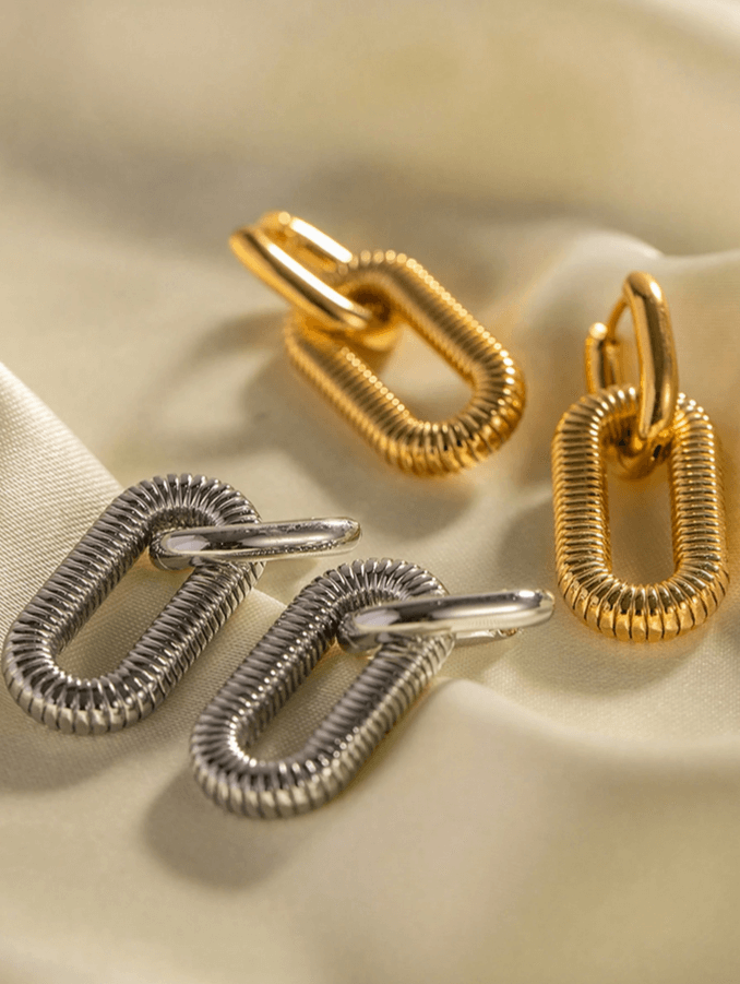 Geometric Earrings in 18k PVD Gold Plated