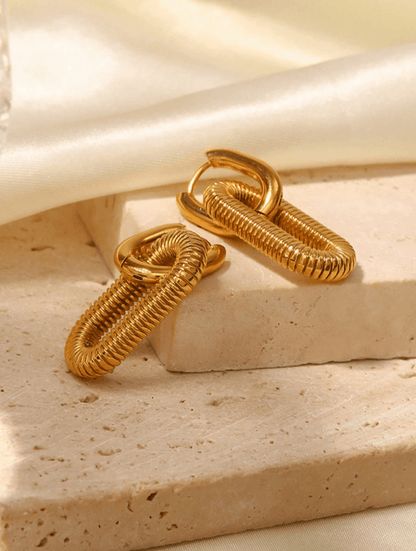 Geometric Earrings in 18k PVD Gold Plated