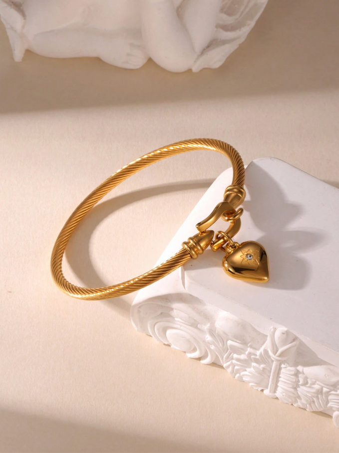 Elle Premium 2 Pc Set Bangle Bracelet in Vermeil Gold