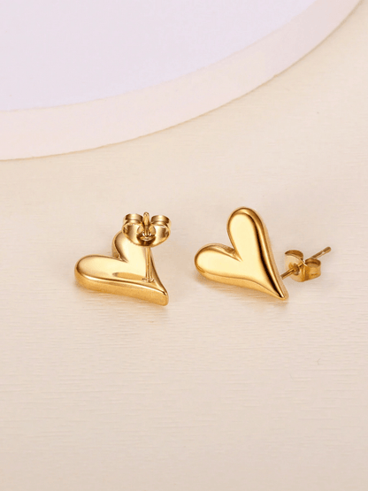 Elle Heart Earrings in 18k PVD Gold Plated