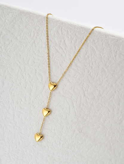 Elle Dainty Heart Pendant Necklace in 18k PVD Gold Plated