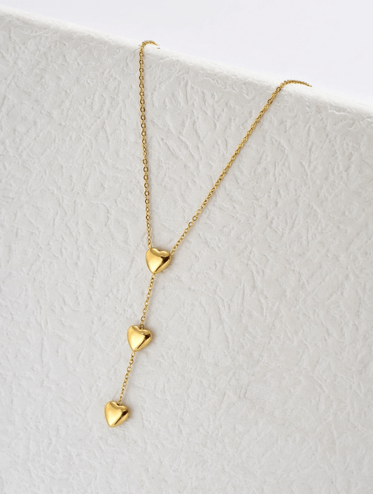 Elle Dainty Heart Pendant Necklace in 18k PVD Gold Plated