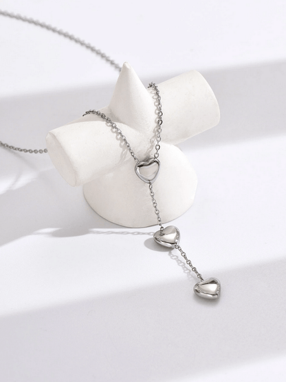 Elle Dainty Heart Pendant Necklace in 18k PVD Gold Plated