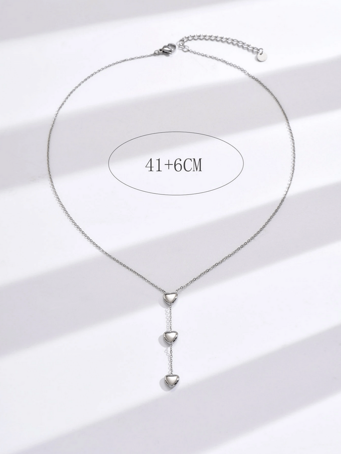 Elle Dainty Heart Pendant Necklace in 18k PVD Gold Plated