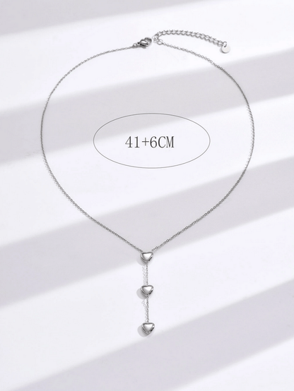 Elle Dainty Heart Pendant Necklace in 18k PVD Gold Plated