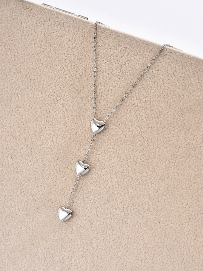 Elle Dainty Heart Pendant Necklace in 18k PVD Gold Plated