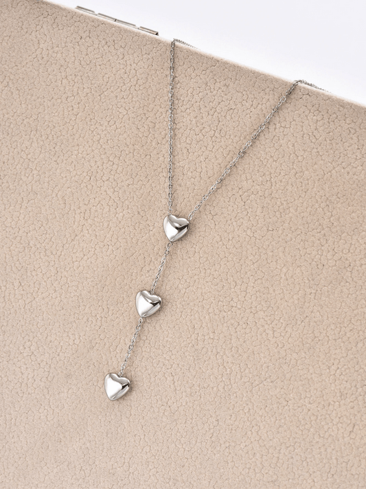 Elle Dainty Heart Pendant Necklace in 18k PVD Gold Plated