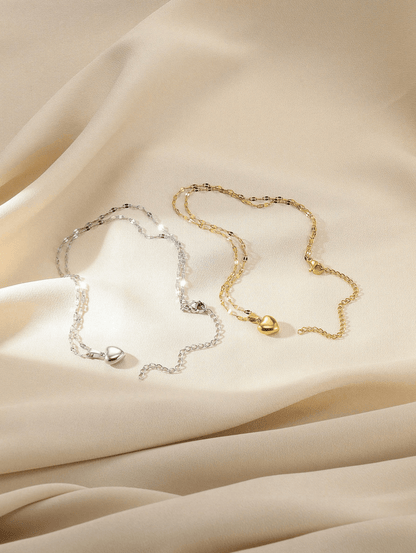 Elle Dainty Heart Necklace in 18k PVD Gold Plated