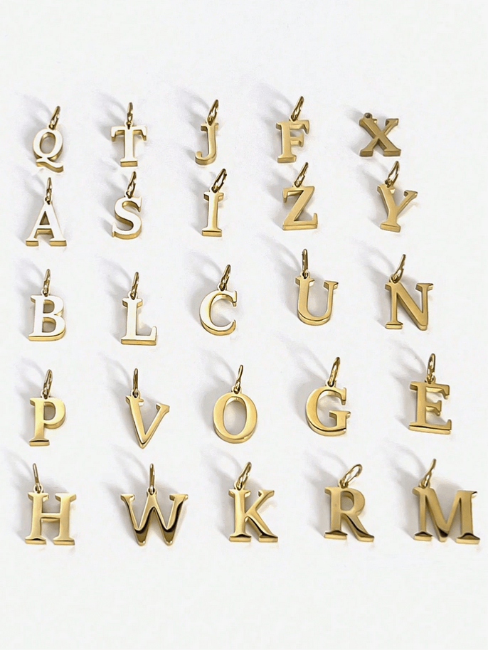 Elle Initial Pendant Necklace in 18k PVD Gold Plated (Ready-made)