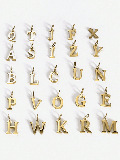 Elle Initial Pendant Necklace in 18k PVD Gold Plated (Ready-made)