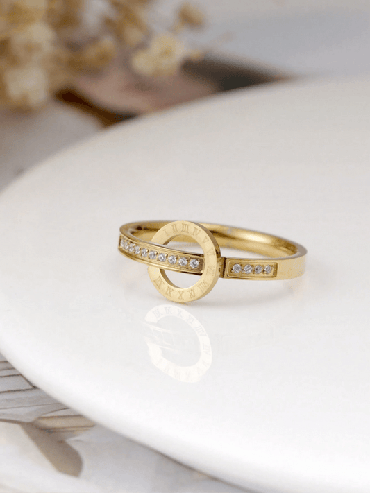 Elle CZ Minimalist Ring in Vermeil Gold Plated