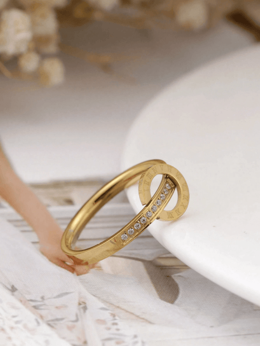 Elle CZ Minimalist Ring in Vermeil Gold Plated