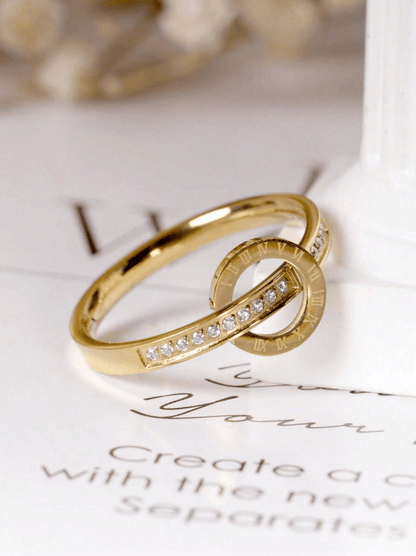 Elle CZ Minimalist Ring in Vermeil Gold Plated