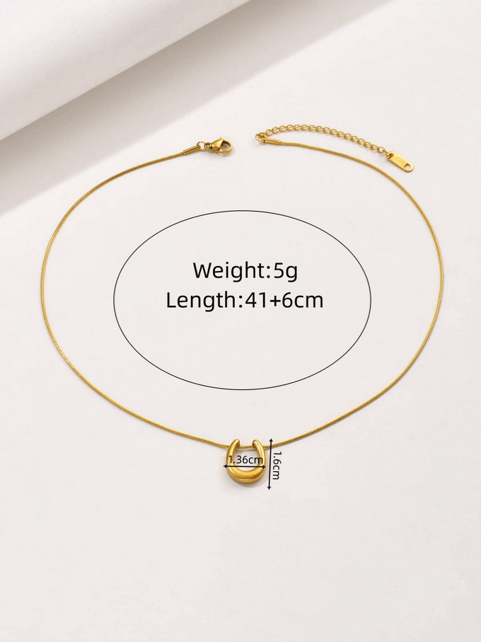 Elle Unique Design Necklace in 18k PVD Gold Plated