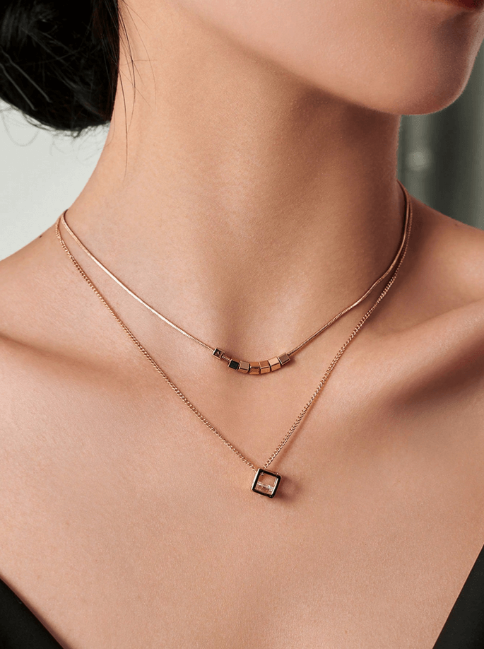 Elle 2-Pc Set Necklace in 18k PVD Gold Plated