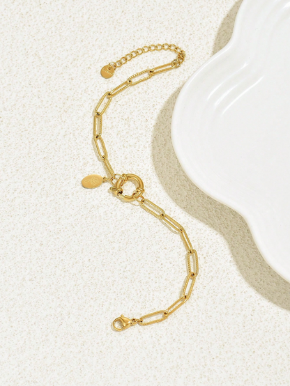 Elle Paperclip Chain Bracelet in 18k Gold Vermeil