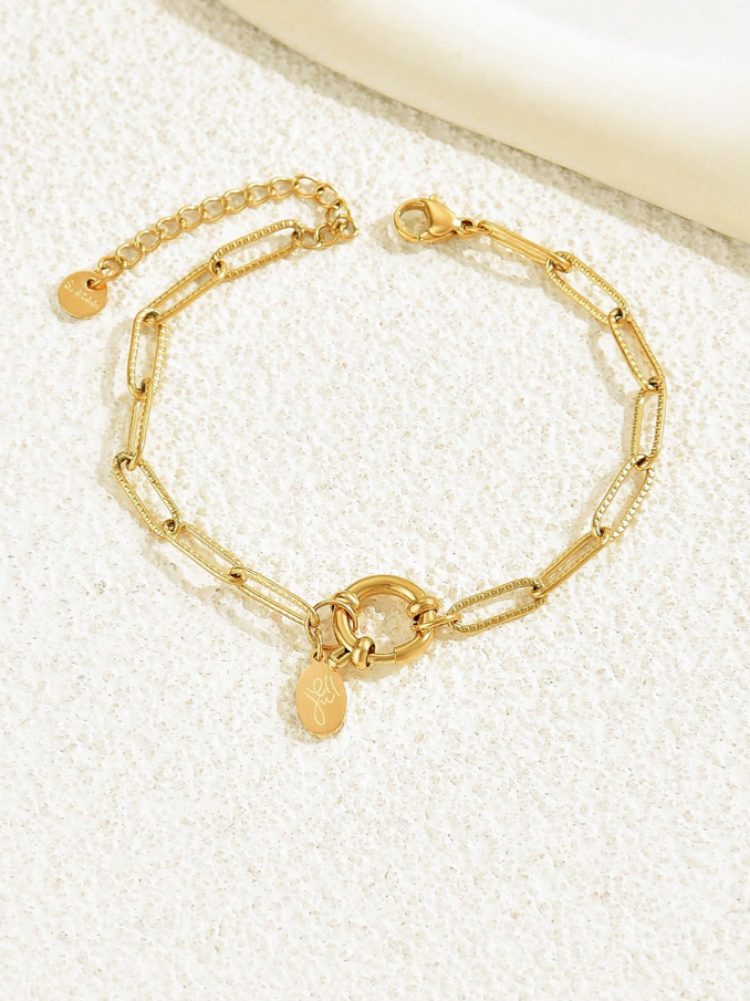 Elle Paperclip Chain Bracelet in 18k Gold Vermeil