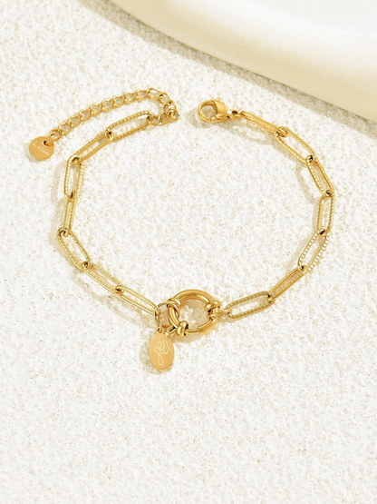 Elle Paperclip Chain Bracelet in 18k Gold Vermeil