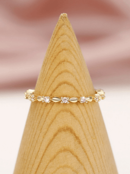 Elle CZ Minimalist Ring in 18k PVD Gold Plated