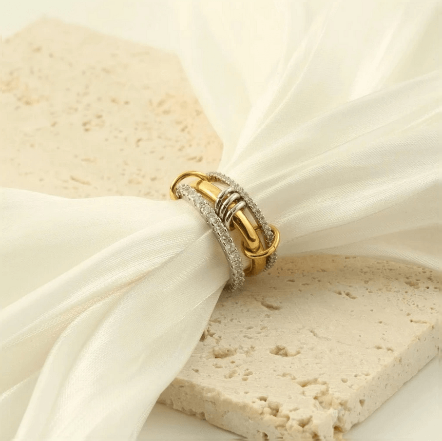 Elle Ring Set in 18k Gold Vermeil