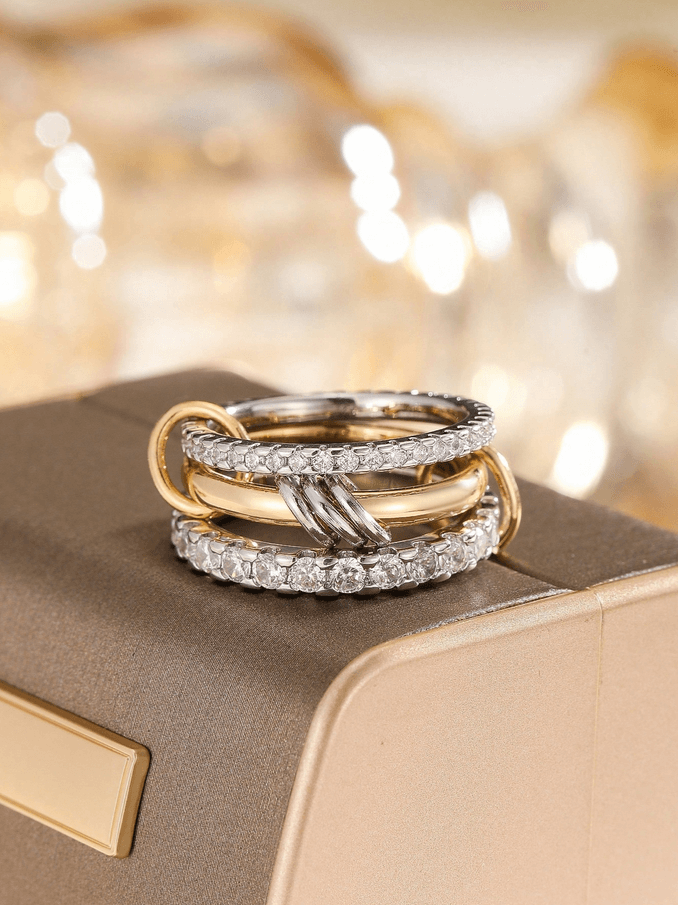 Elle Ring Set in 18k Gold Vermeil