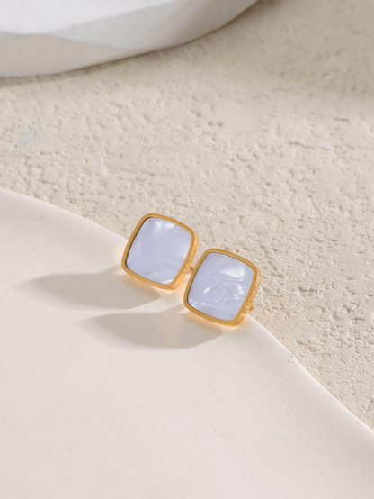 Elle Earrings and Necklace Jewelry Set in 18k PVD Gold Plated