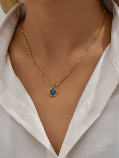 Elle Turquoise Pendant Necklace in 18k Gold Vermeil