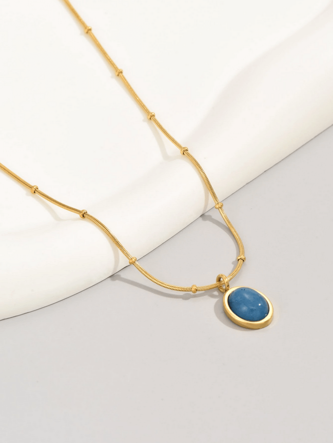 Elle Turquoise Pendant Necklace in 18k Gold Vermeil