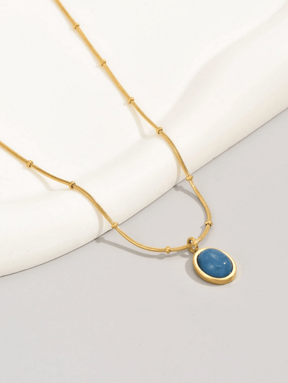 Elle Turquoise Pendant Necklace in 18k Gold Vermeil