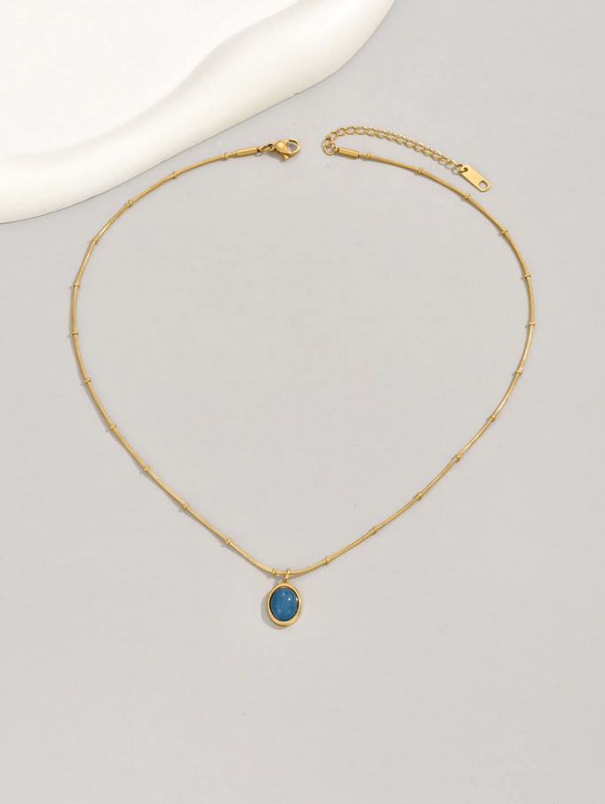 Elle Turquoise Pendant Necklace in 18k Gold Vermeil