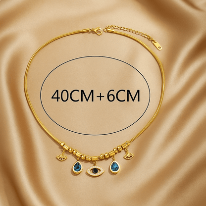 Unique Evil Eye Necklace in 18k Gold Vermeil